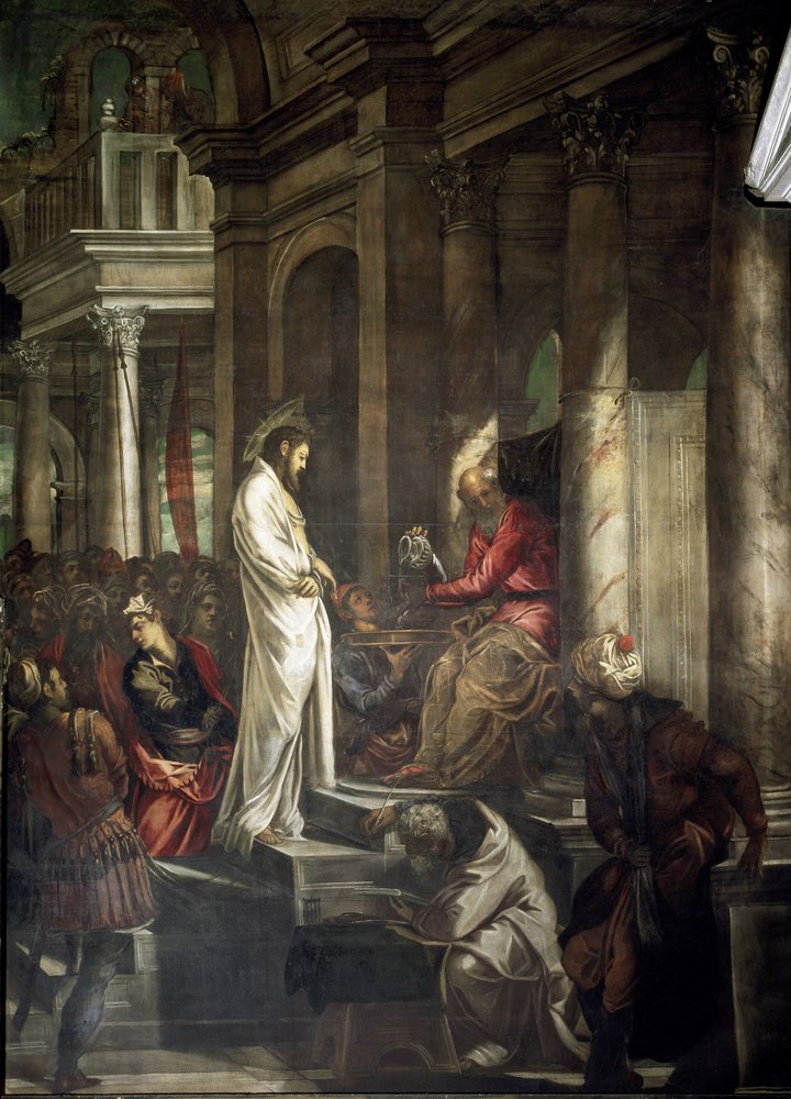Christ before Pontius Pilate by Jacopo Robusti Tintoretto