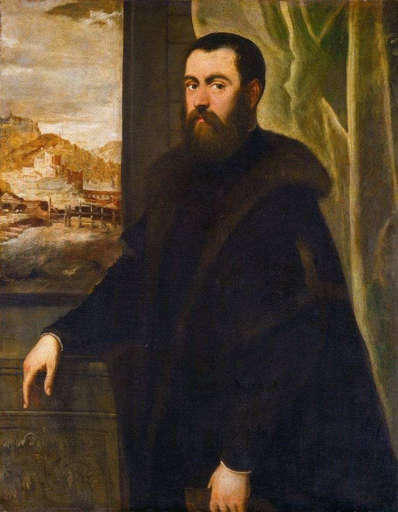 Portrait of a Man with a Landscape View by Jacopo Tintoretto