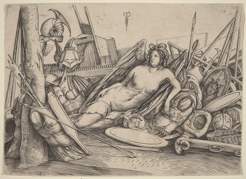 Victory Reclining Amid Trophies by Jacopo de