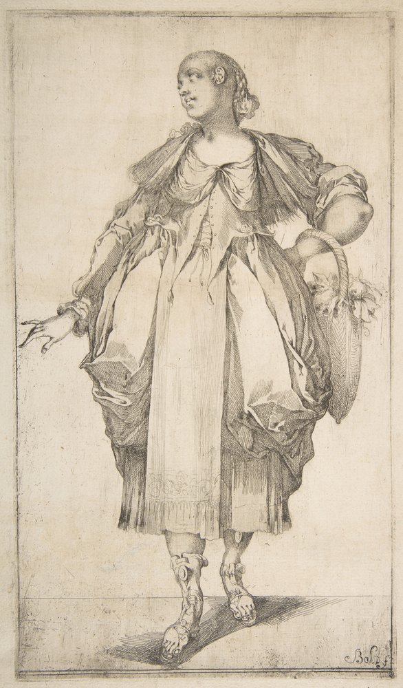 Gardener with a Basket on her Arm (from Hortulanae series)