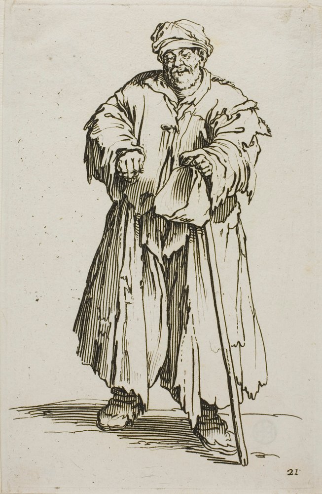 The Obese Beggar with Lowered Eyes, plate 21 from The Beggars