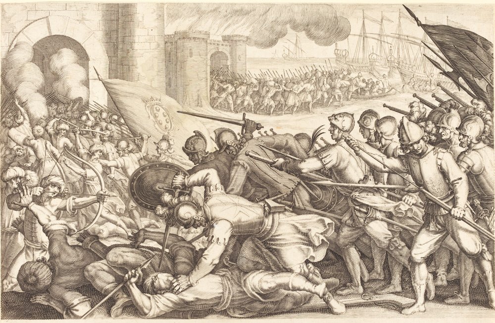 The Troops Forcing the Gate of a Town by Jacques Callot