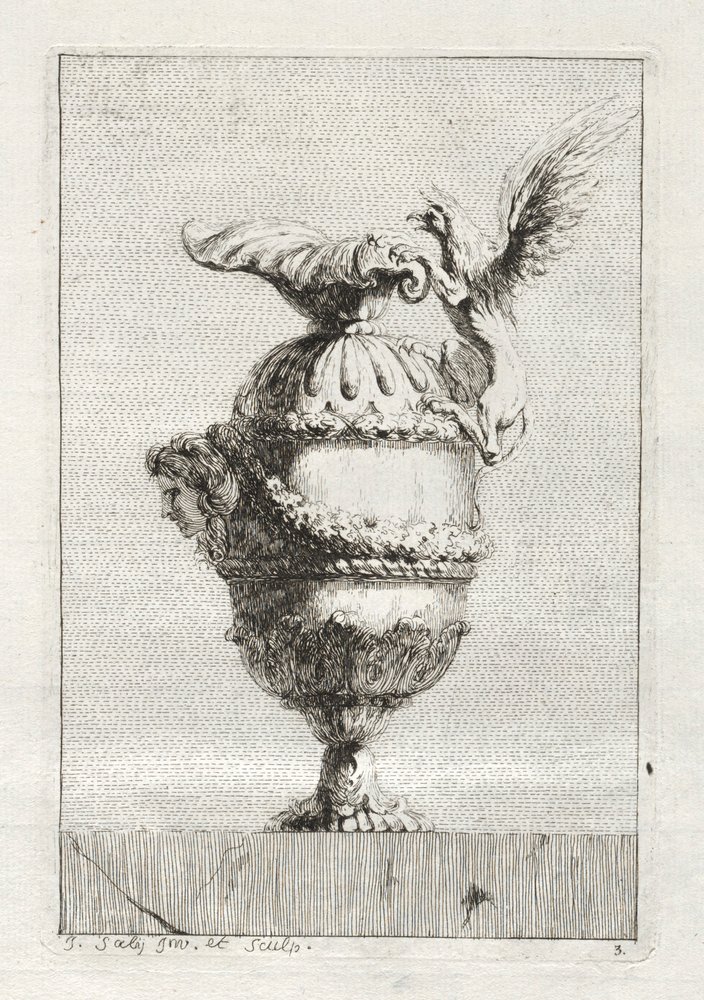 Suite of Vases: Plate 3 by Jacques François Saly