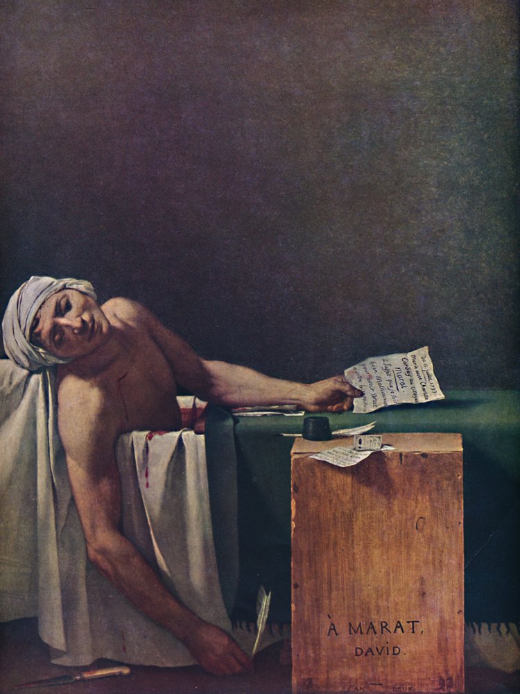 The Death Of Marat Painting The Death of Marat by Jacques Louis David: Fine art print