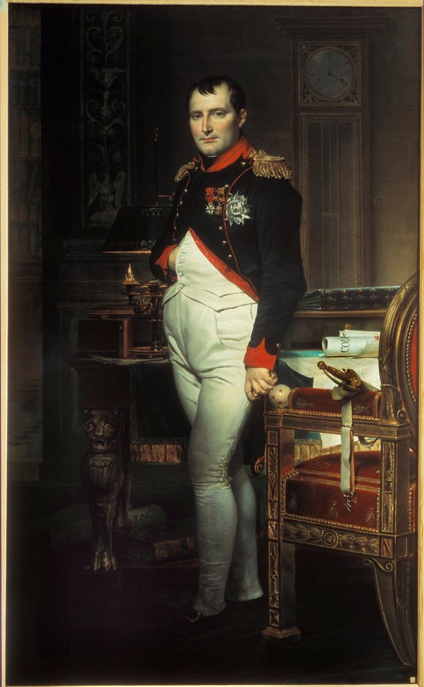 Portrait of Napoleon I (1769-1821) in his study at the Tuileries (1812)