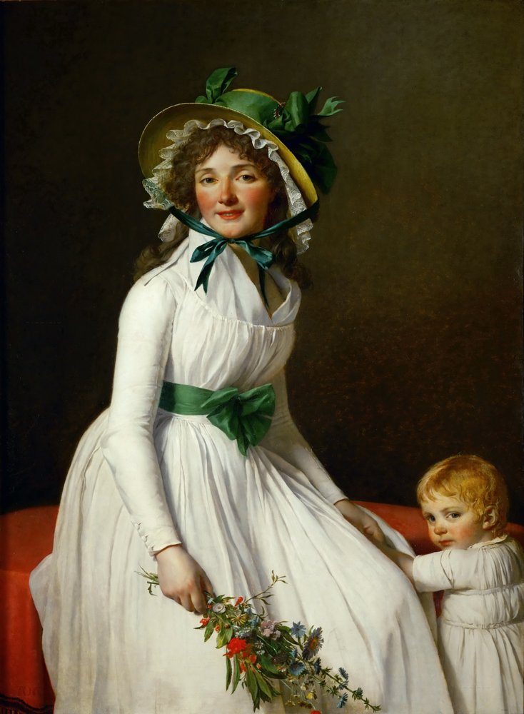 Portrait of Madame Pierre Seriziat and her Son, Émile by Jacques Louis David