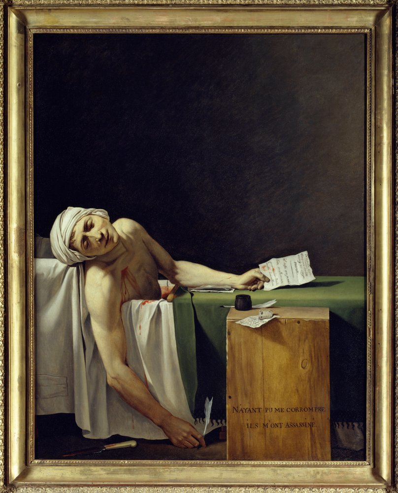 The Death Of Marat Painting The Death of Marat. 1793. Louvre Museum Paris