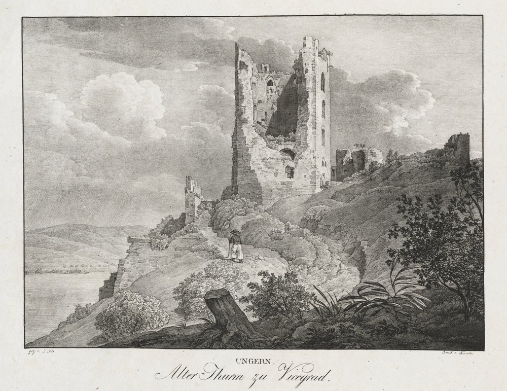 Hungary, Old Tower at Vicegrad by Jakob Alt