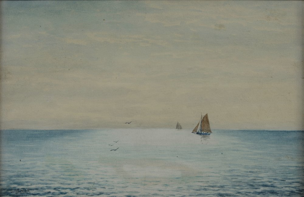 Seascape with a ketch, off Adelaide, South Australia