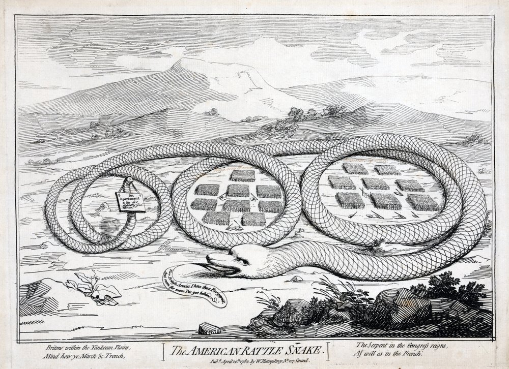 The American Rattlesnake, 1782 by James Gillray