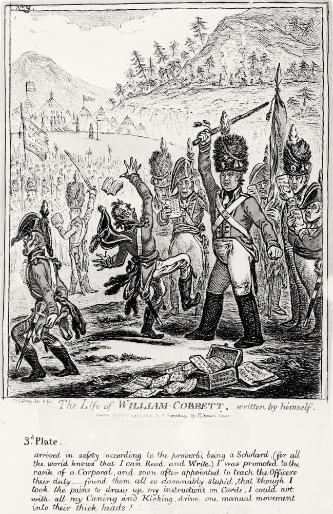 Plate 3, from The Life of William Cobbett, written by himself, pub. by H. Humphrey by James Gillray