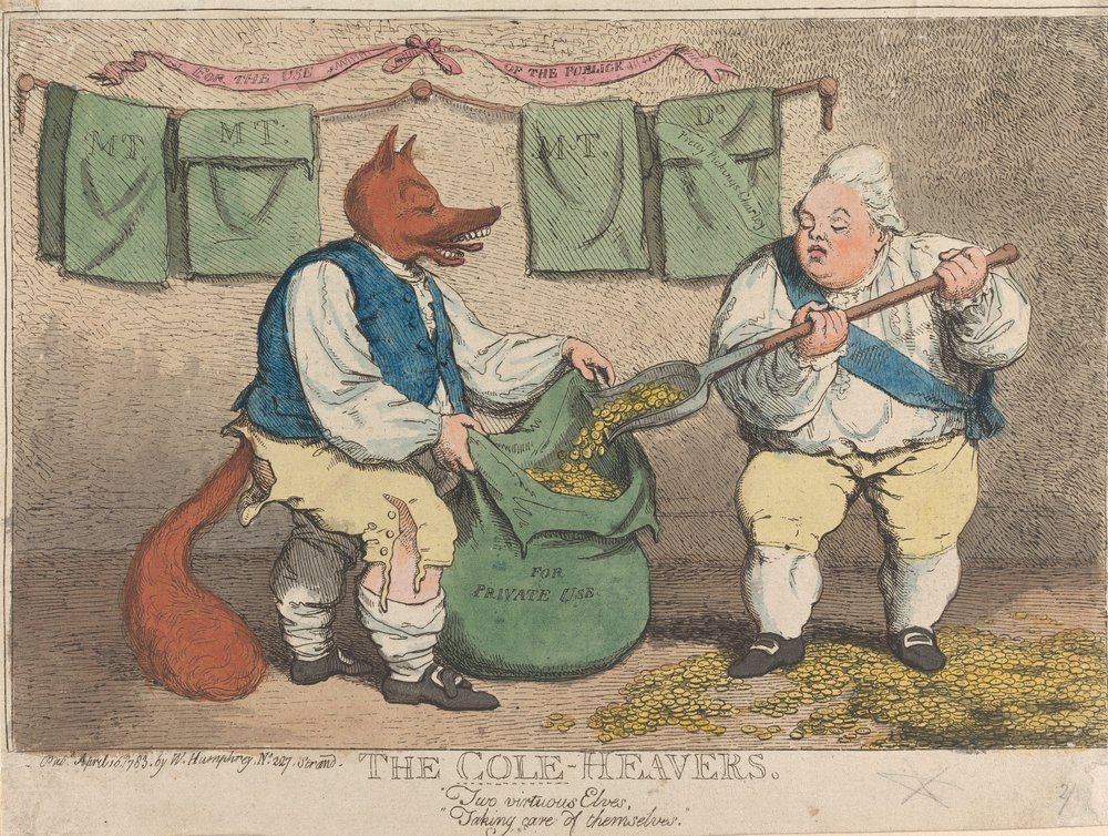 The Cole - Heavers. Two Virtuous Elves, Taking Care of Themselves by James Gillray