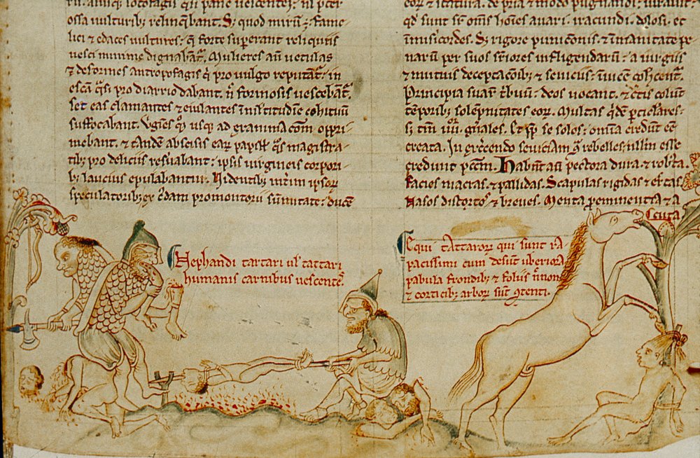 13th-Century English Manuscript Showing Mongol Troops Committing Atrocities by James L Stanfield