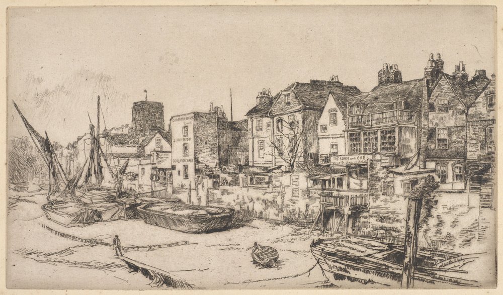 The ‘Adam and Eve’, Old Chelsea by James McNeill Whistler