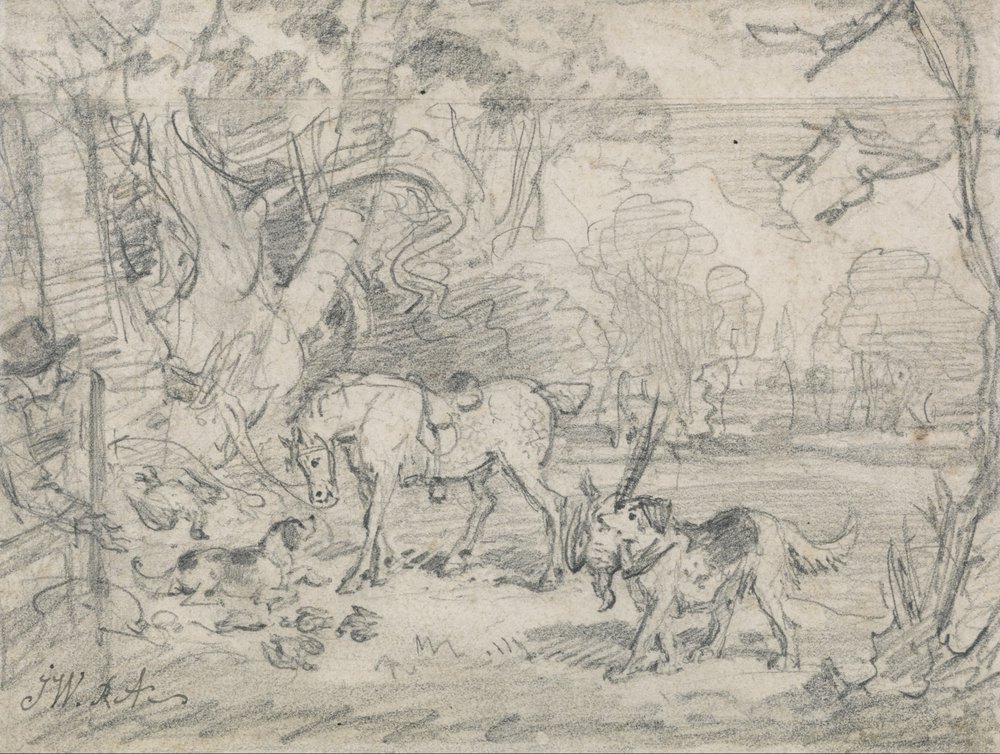 Lord Southampton's Shooting Pony, with 'Sailor', His Retriever, and ...
