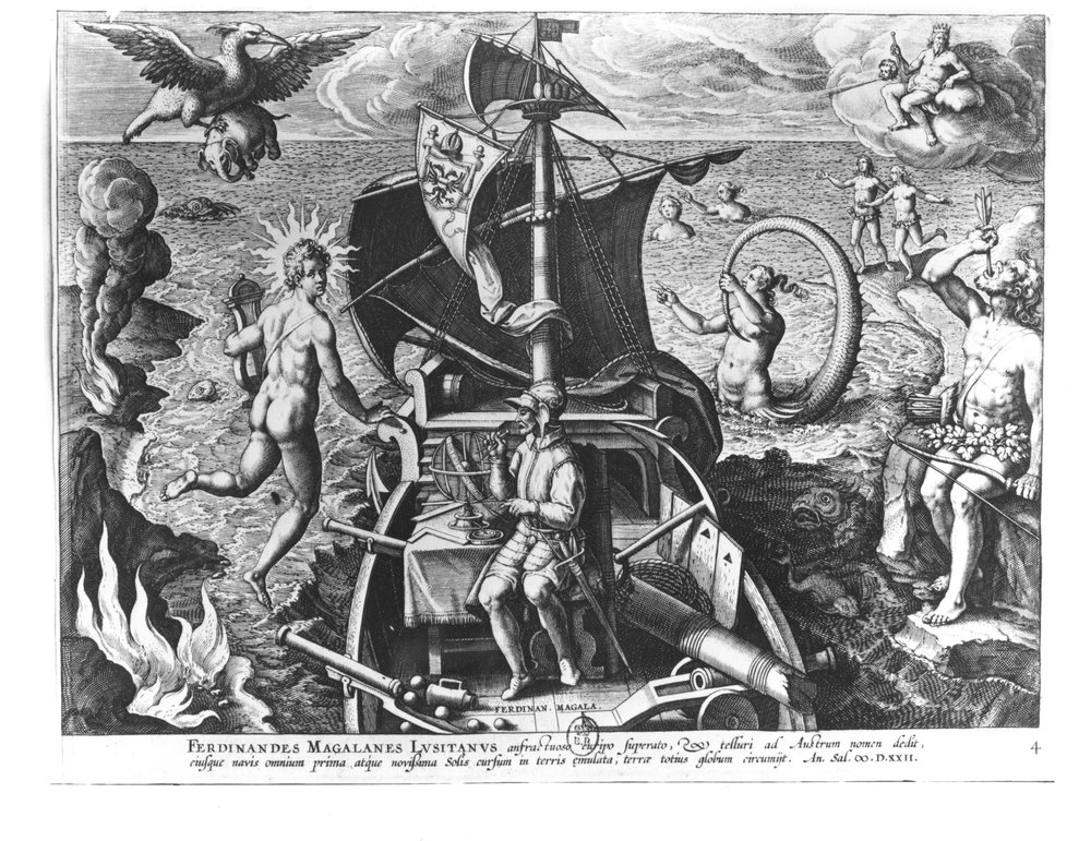 Ferdinand Magellan on board his caravel, 1522