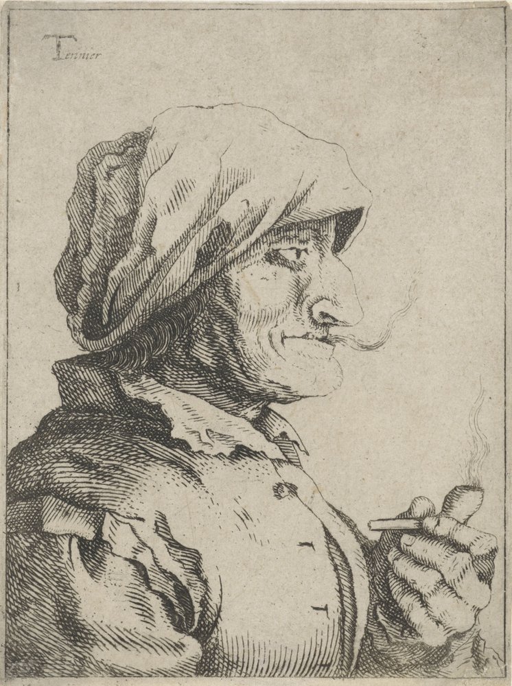Old Woman Smoking a Pipe by Jan Lauwryn Krafft (I) (possibly)