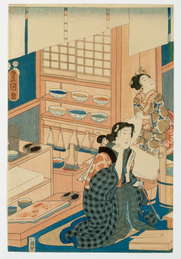 Woodblock Production by Japanese School: Fine art print