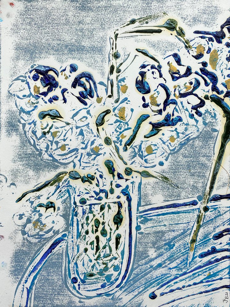 Fleur De Sel No. 02 Blue Carmel Monotype by Jay Batlle