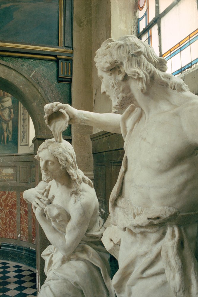 The Baptism of Christ (detail) by Jean-Baptiste I Lemoyne