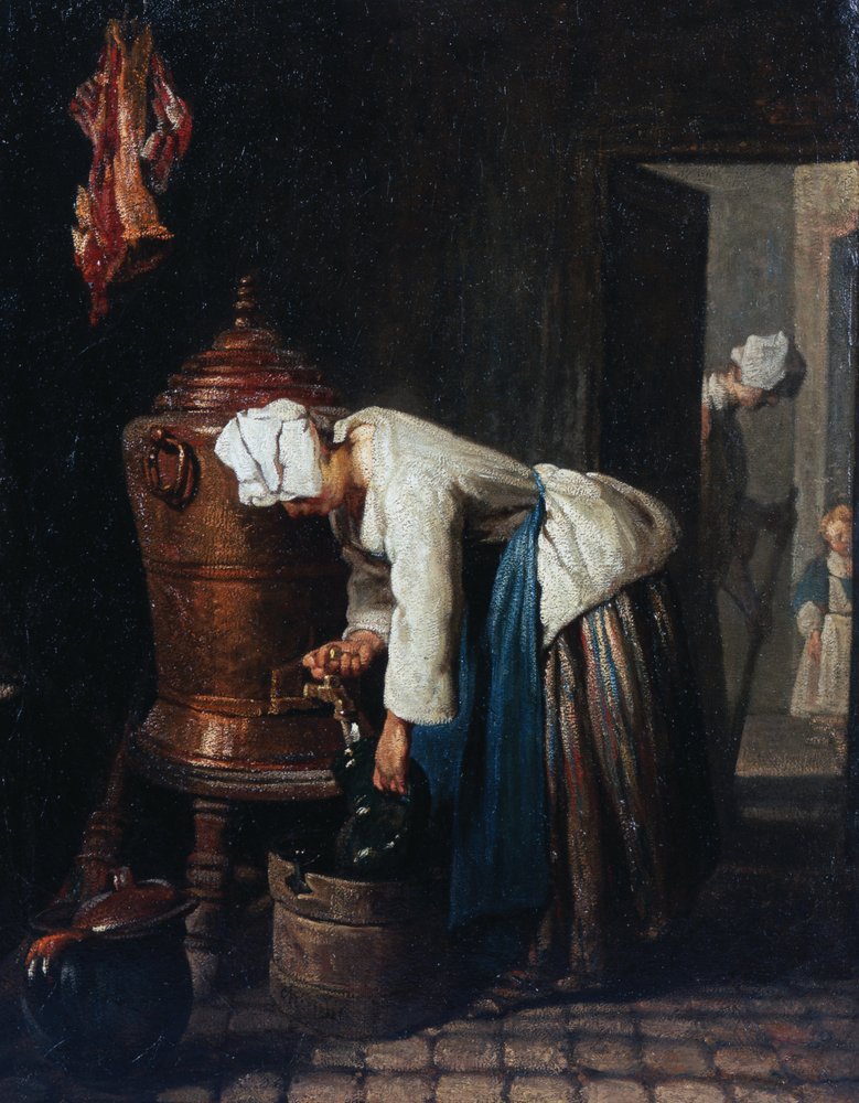 Woman Drawing Water at the Cistern by Jean-Baptiste Simeon Chardin