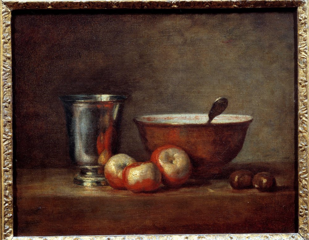 The silver cup, painting by Jean-Baptiste Siméon Chardin (1699-1779) by Jean-Baptiste Simeon Chardin