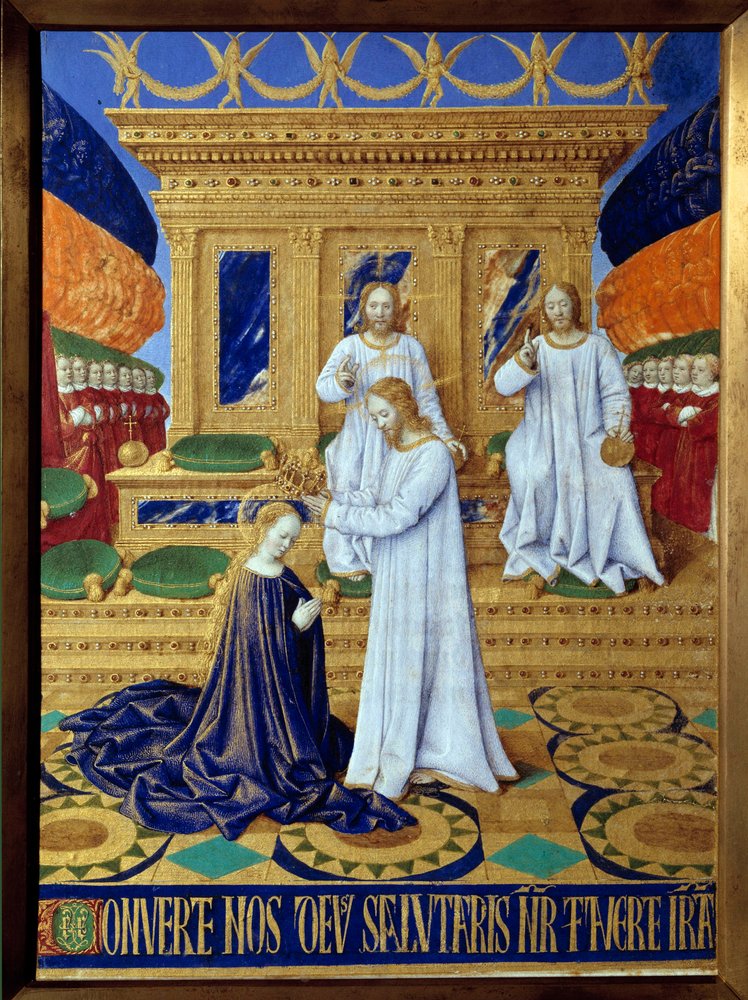 The Coronation of the Virgin (from 'The Book of Hours of Etienne ...