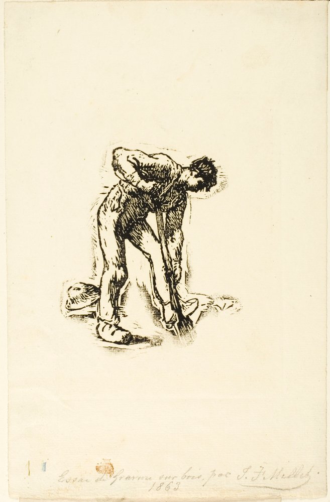 Peasant Digging by Jean-Francois Millet