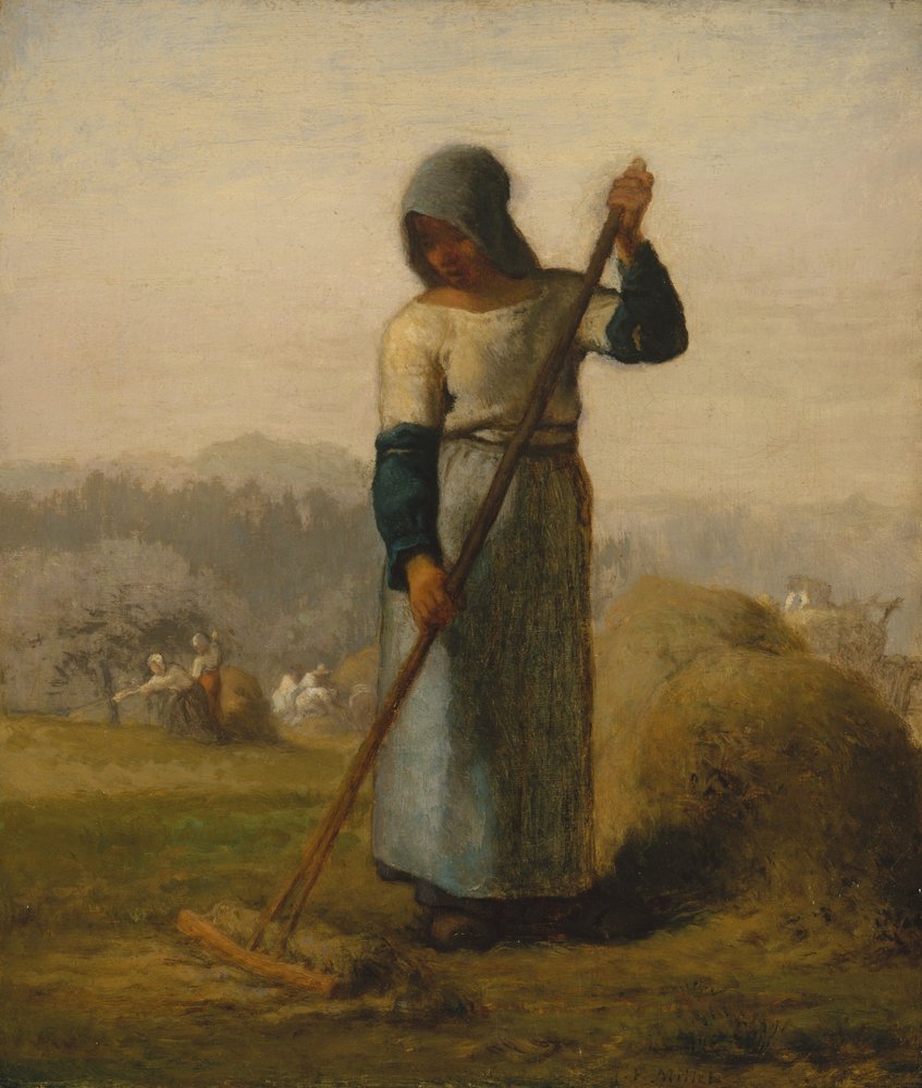 Woman with a Rake, probably 1856-57 by Jean-Francois Millet