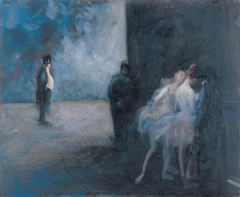 Backstage - Symphony in Blue by Jean-Louis Forain