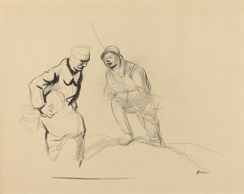 Two Soldiers by Jean-Louis Forain