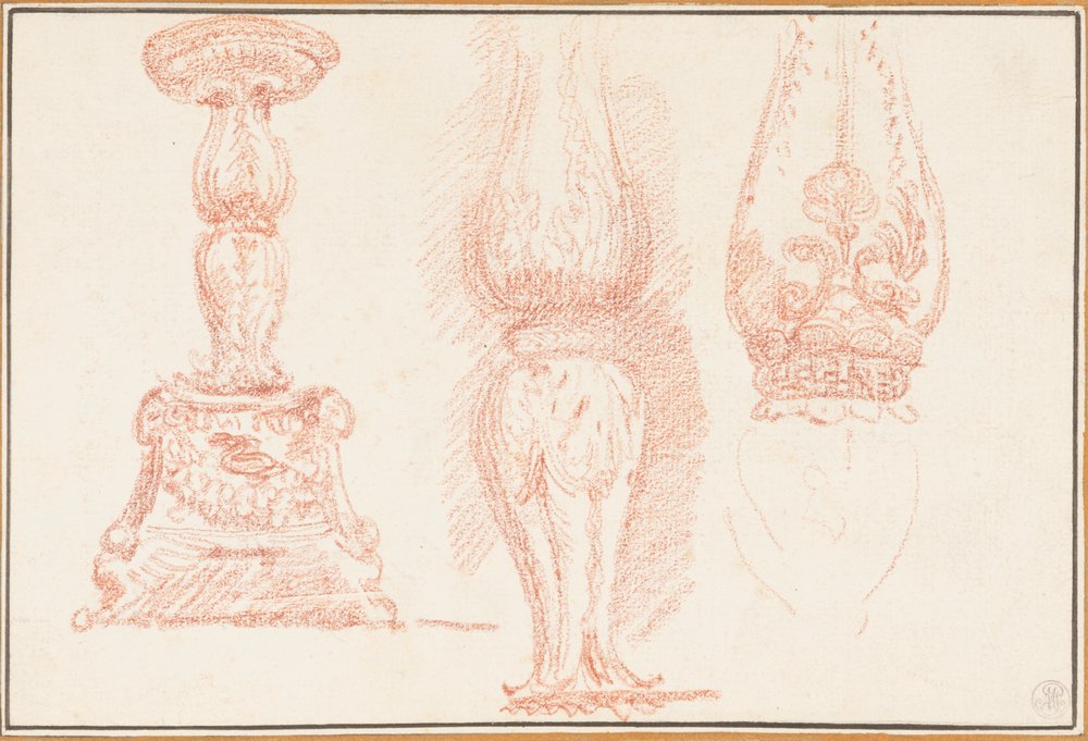 Study of Balusters and Candelabra by Jean-Robert Ango