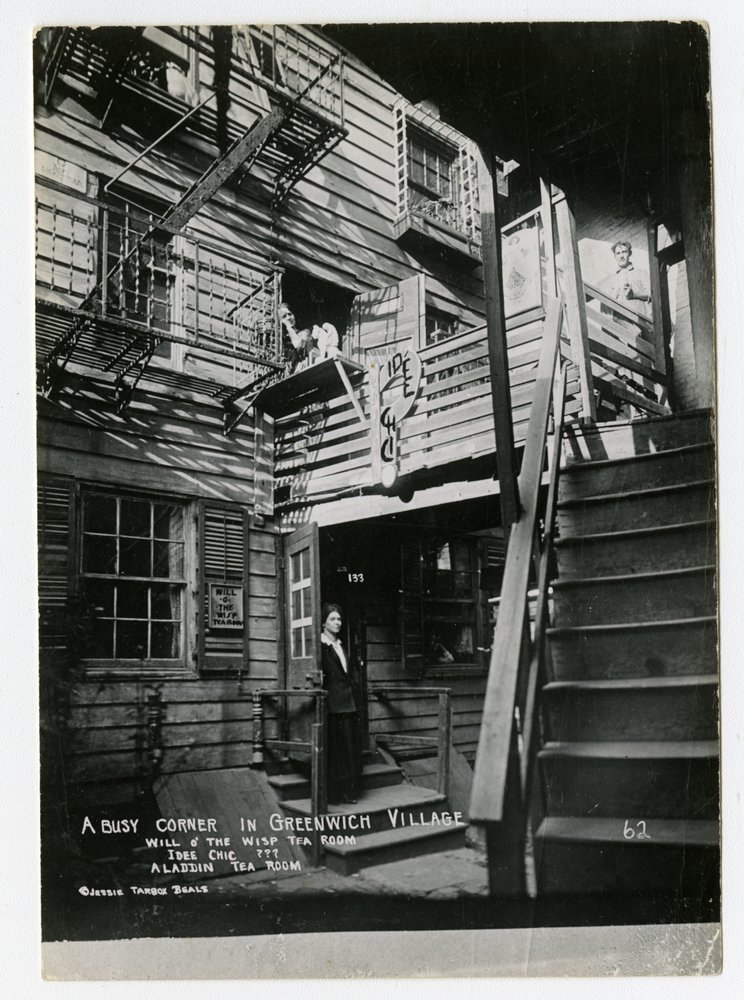 A Busy Corner in Greenwich Village, Will o