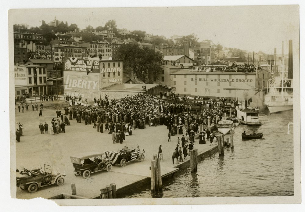 Newburgh: reception on dock by Jessie Tarbox Beals