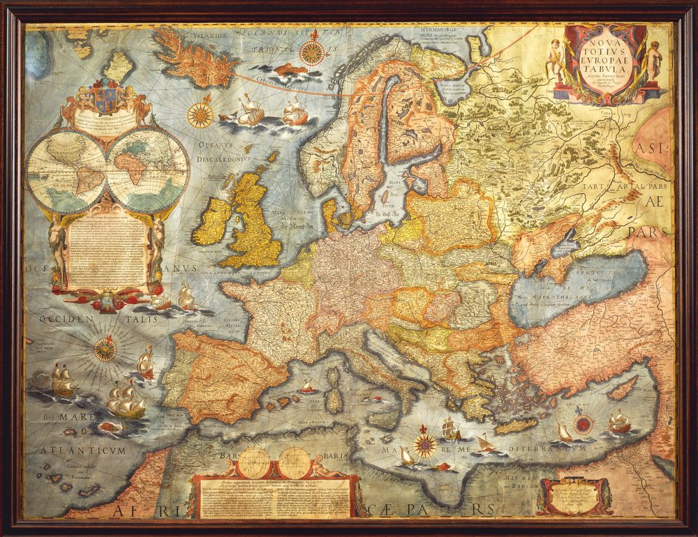 Map of Europe 1686 by Joan Blaeu by Joan Blaeu