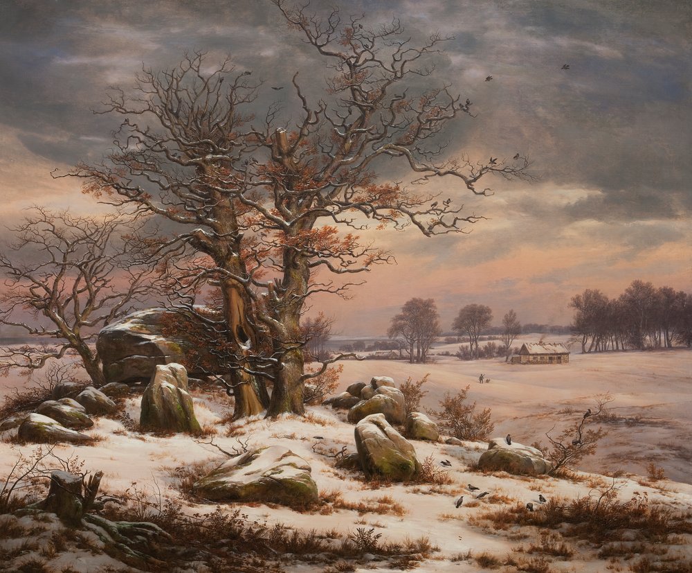 Winter Landscape at Vordingborg by Johan Christian Dahl