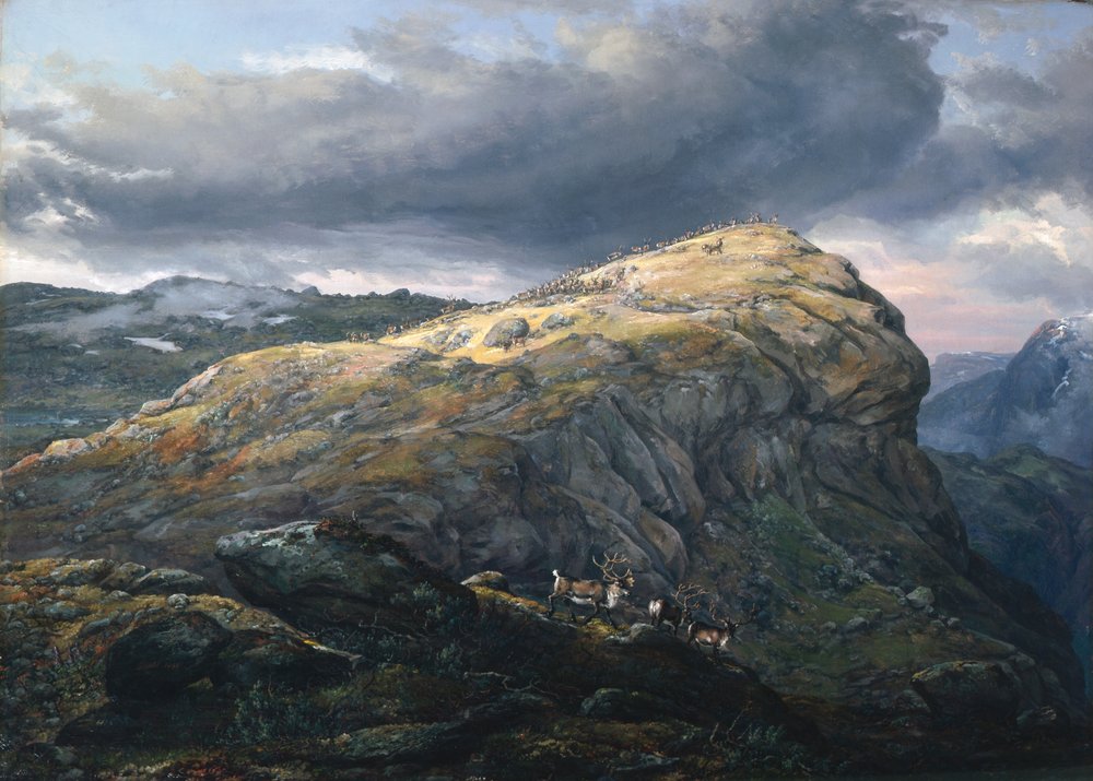 Stugunøset at Filefjell by Johan Christian Dahl