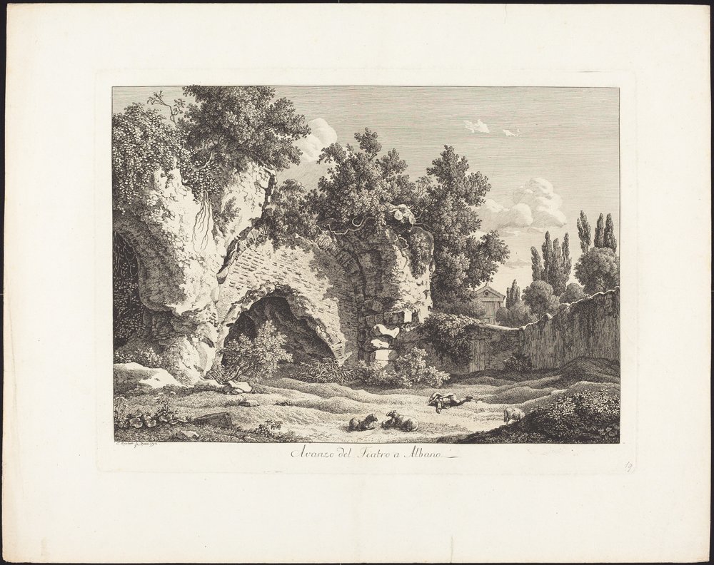 Remains of the Theatre at Albano by Johann Christian Reinhart