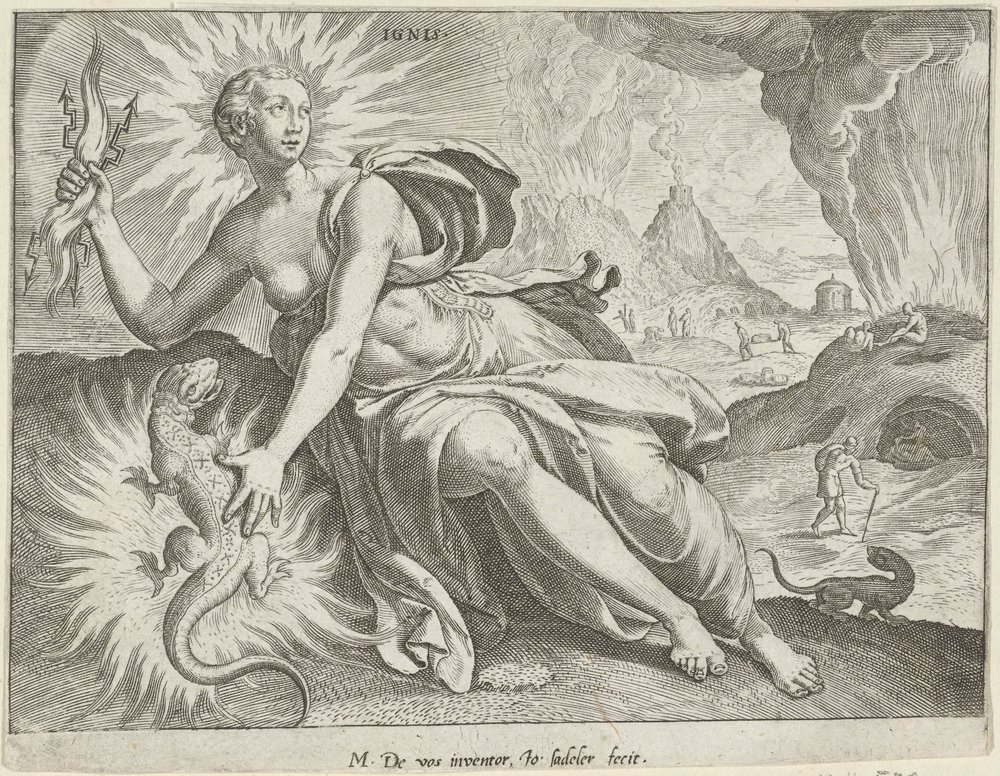 Fire (series title: The Four Elements) by Johann Sadeler (I)