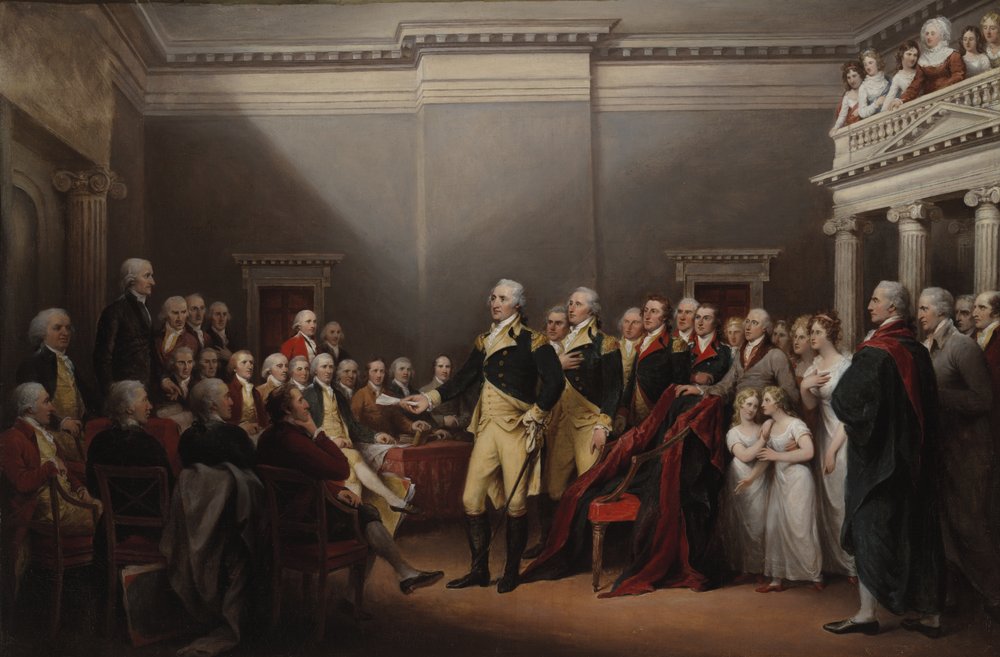 The Resignation of George Washington on 23rd December 1783, c. 1822 by John Trumbull