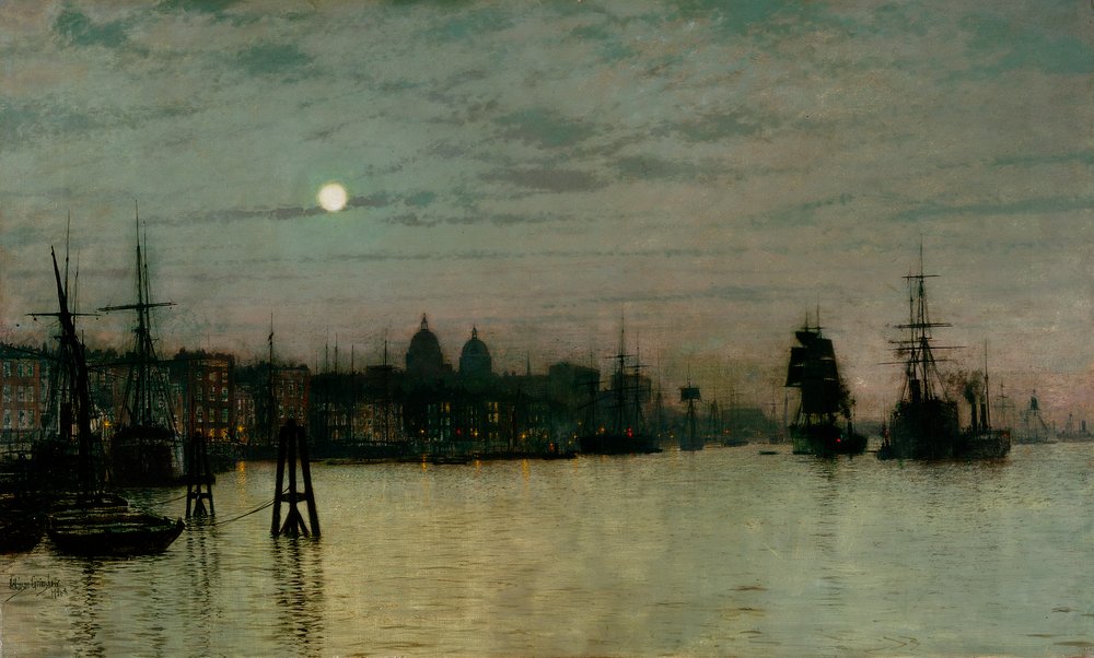 Greenwich, Half Tide, 1884 by John Atkinson Grimshaw