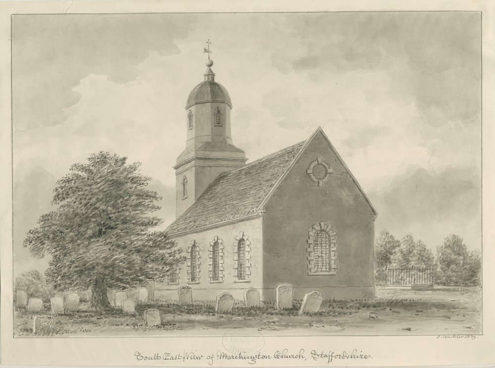 Marchington Church by John Buckler: Buy fine art print