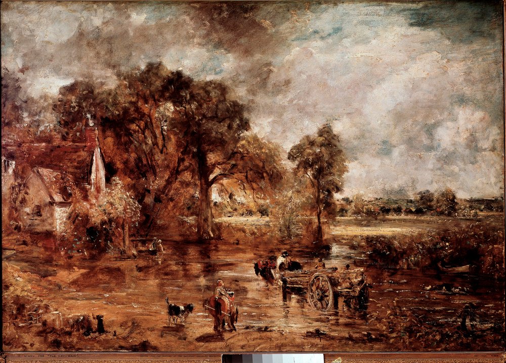 Study for “The Hay Wain”. Painting by John Constable (1776-1837), 1820-1821. Oil, 137 x 188 cm. London, Victoria and Albert Museum by John Constable