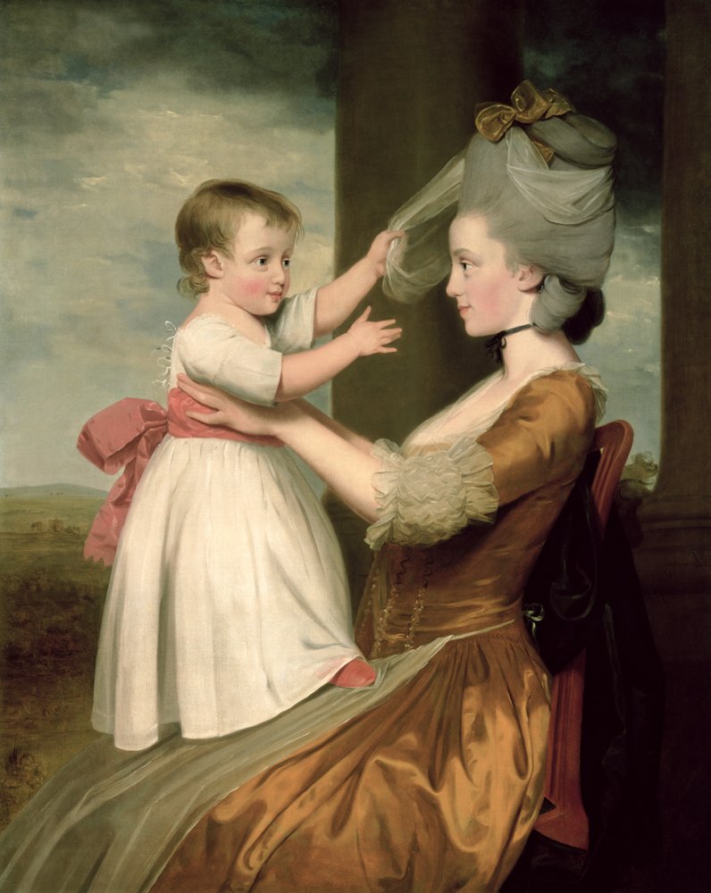 A Portrait of Elizabeth Mortlock (b.1756) and her son John Mortlock the ...