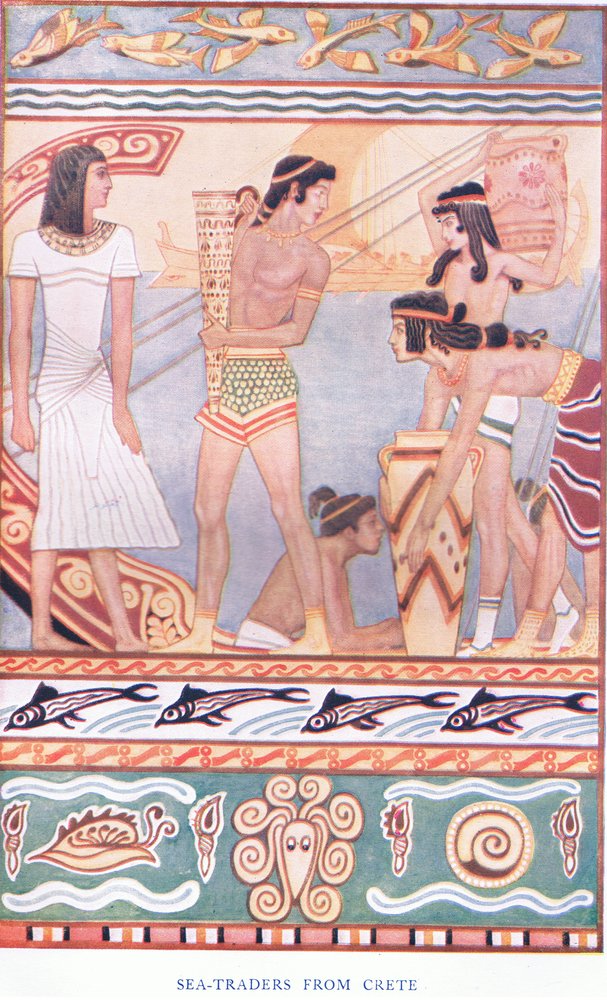 Sea Traders from Crete, Illustration from Myths of Crete and Pre ...
