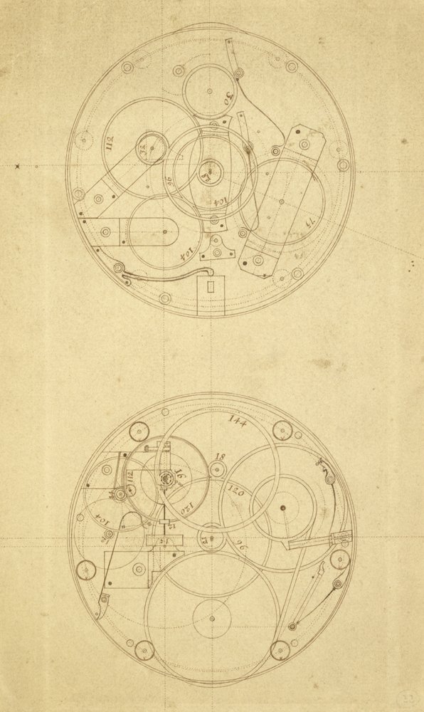 The movement of H.4, a longitude timekeeper designed and drawn by John Harrison, c. 1760-72 by John Harrison
