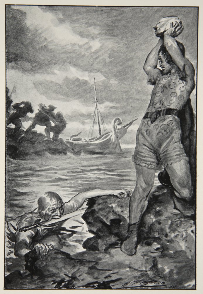 Thorbion Lifted the Huge Stone, from 'Hero Myths and Legends of the ...