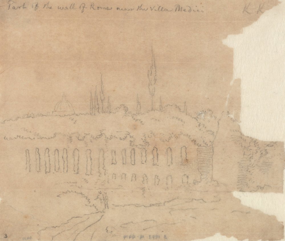 Part of the Wall of Rome Near the Villa Medici by John Robert Cozens