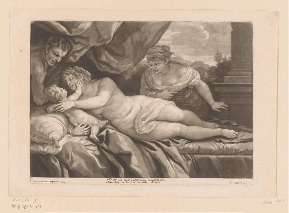 Venus with Cupid and a Satyr by John Smith