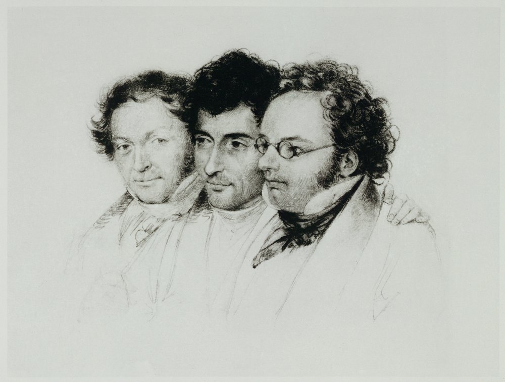 Johann Baptist Jenger, Anselm Huettenbrenner, and Franz Schubert